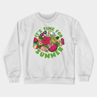 Cute summer time design Crewneck Sweatshirt